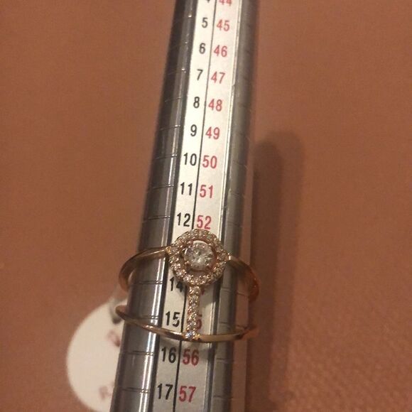 ZIRCONIA VERSATILE RING + ROSE GOLD PLATED size 7 & 8 - Picture 9 of 12